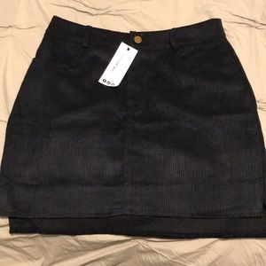 Cord mini skirt